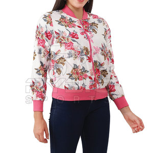 Latest Design Women Printing Varsity <b>Jackets</b> Soft Fabric Garment For Leisure Outfits And Seasonal Wardrobe - Product Image 4