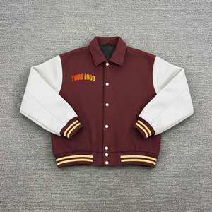 2024 Most Demanding High Quality Chenille Embroidery Men College Custom Baseball Bomber Letterman Leather Varsity <b>Jacket</b> - Product Image 5