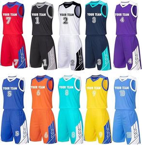 Kit d'uniformes de basketball personnalisés blanc et noir, imprimés par transfert thermique, nom et numéro de l'équipe 7, unisexe adulte, respirant et anti-humidité, service OEM - Product Image 5