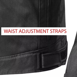 Veste d'aventure d'été réfléchissante Cordura 600D personnalisée support en maille de polyester noir pour vêtements de course automobile Moto - Product Image 5