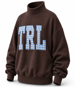 Sweat-shirt à col roulé en molleton de coton pour femme, personnalisé, surdimensionné, à manches longues, avec logo, pour l'hiver, vente en gros - Product Image 6