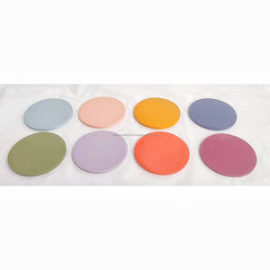 Matte Black <b>Resin</b> Coasters Set of 3 Minimalist Round Black Drink Coasters Handcrafted Glossy Black <b>Epoxy</b> Coasters <b>Table</b> Decor - Product Image 6