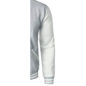 Blouson universitaire en laine pour homme, 100 % coton, col montant, service OEM personnalisé, coupe-vent et respirant, vente en gros - Product Image 4