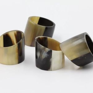 Anillo para Servilletas de Cuerno Natural Orgánico, Diseñado para una Decoración Elegante del Hogar y Restaurantes de Primera Calidad - Product Image 3