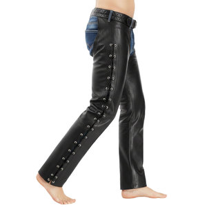 Chaps d'équitation légers en cuir pour hommes, style anglais, logo personnalisé, haute qualité, en vente. - Product Image 4