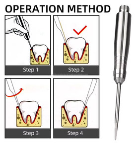 ชุดเครื่องมือถอนรากฟันแบบตรงและโค้ง ยี่ห้อ WORLD PRECISION SURGICAL ผลิตจากทังสเตนสตีล สำหรับทันตแพทย์ - Product Image 2