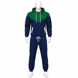 Nouvel ensemble de survêtement d'hiver 2-en-1 imprimé, respirant, à capuche et entièrement zippé, grande taille, épais, pour hommes, vente en gros - Product Image 3