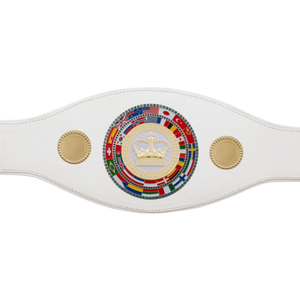 Cinturón de Campeonato Blanco Personalizable con Diseño de Corona Colorida, Cinturón de Título Premium para Eventos - Product Image 5