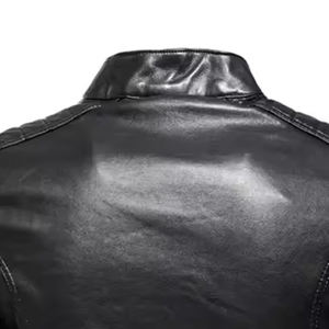 Veste en cuir véritable originale pour hommes, veste en cuir d'agneau classique et élégante pour hommes - Product Image 6