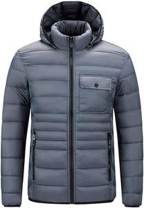 Doudoune matelassée légère pour homme, nouvelle collection hiver, avec col montant, logo personnalisé sur le devant et rembourrage en duvet chaud - Product Image 2