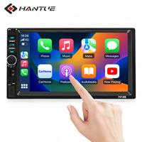 HANTUE 7 Zoll Universal Auto-Multimediaplayer HD-Touchscreen Autoradio mit CarPlay Android Auto Rückfahrkamera FM USB