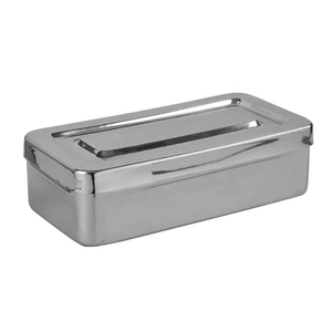 Stainless Steel Surgical Instrument Case Rectangular Medical Storage Box with <b>Lid</b>-Closed <b>Design</b> - Product Image 4
