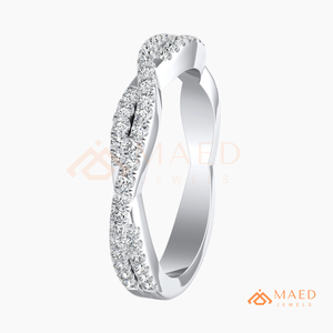 925 Sterling <b>Silver</b> Twisted Moissanite <b>Eternity</b> <b>Ring</b> Lab Grown Diamond Wedding Band for Women USA - Product Image 6
