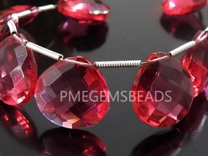 Cuentas de Cuarzo Rosa Rodolita en Forma de Corazón Facetado de Cristal Hidrográfico de 14x14mm, Par de Cuentas Sueltas para Fabricación de Joyería DIY - Product Image 6