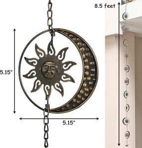 Fabricant OEM : Chaîne de pluie créative en fer avec coupelles suspendues pour jardinage extérieur et présentation esthétique de l'eau de pluie - Product Image 5