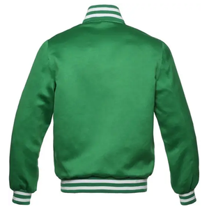 Nouvelle veste bomber universitaire en laine bleu roi et cuir noir, col montant, style universitaire, design streetwear, logo frontal - pour l'hiver - Product Image 4
