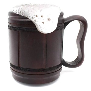 Mug en bois de haute qualité gravé, pour la bière et le vin, provenant d'un fournisseur indien pour l'exportation en gros, taille personnalisée, vaisselle - Product Image 5