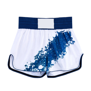 Pantalones Cortos de Muay Thai, Nueva Llegada, Combinación Blanco y Rojo, Transpirables, Ligeros, para Entrenamiento de MMA y Muay Thai - Product Image 1
