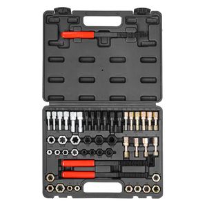 Set di 49 Pezzi per Riparazione Filettature Auto, Kit Ripristino Filettature UNC UNF Metriche, 22 Maschi, 24 Filiere, 3 Lime per Filettature - Product Image 4