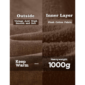 Sweat à capuche zippé marron pour homme, coupe ample, avec poches, style streetwear décontracté, vêtement d'extérieur, qualité supérieure, OEM, collection 2026 - Product Image 5
