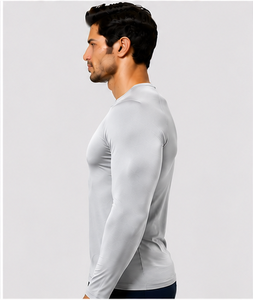 T-shirt médical respirant et à séchage rapide pour homme, coupe ajustée, manches longues, uniforme d'hôpital, brodé - Product Image 5