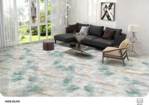 Carrelage en porcelaine brillant élégant 600x1200mm 60x120cm 24x48 pouces, grand format, surface décorative intérieure de qualité supérieure - Product Image 2