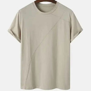 เสื้อยืดคอตตอนพรีเมียมสำหรับผู้ชาย พิมพ์โลโก้ตามสั่ง ระบายอากาศได้ดี น้ำหนักเบา ทรงปกติ สวมใส่สบาย คอกลม สีพื้น คุณภาพสูง - Product Image 1