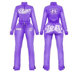 Ensemble survêtement tendance pour femme, style streetwear, avec sweat à capuche zippé et pantalon de survêtement vintage délavé à l'acide, brodé rose - Product Image 6