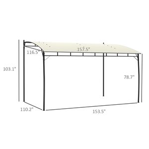Pergola Moderna in Acciaio da 13 Piedi, Telaio Resistente ai Raggi UV per Patio, Terrazza, Villa, Cortile, Parco, Hotel - Product Image 3