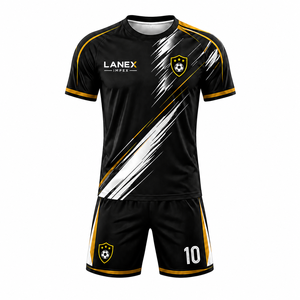 ชุดยูนิฟอร์มทีมฟุตบอลสำหรับเยาวชนและผู้ใหญ่ เสื้อเจอร์ซีย์และกางเกงขาสั้นแห้งเร็ว ระบายอากาศได้ดี เหมาะสำหรับการฝึกซ้อม การแข่งขัน และสโมสร - Product Image 2