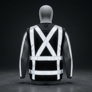 Hi Vis Customizable Multi-Pocket Reflective Safety Vest for Gardening Traffic-Printed Logo Reflective Clothing Construction - Product Image 2