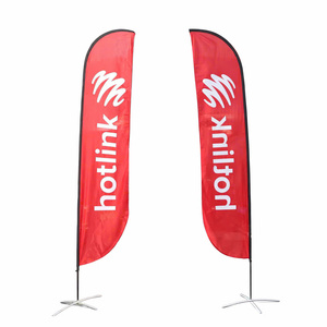 Custom Feather Flag Banner with Pole Outdoor Advertising Single/Double Sided Vietnam Origin Digital Printing Brand Promotion - Product Image 5