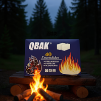 Allume-feu à l'alcool QBAK, 40 pièces par boîte, pour barbecue et feu de camp