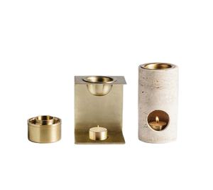 Quemador de Incienso de Pirámide de Mármol Travertino Beige, Soporte para Bakhoor y Oud, Quemador de Incienso de Piedra Travertino en Oferta - Product Image 6