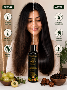 Aceite Avanzado para el Crecimiento del Cabello 100ml, Aceite Natural a Base de Hierbas Contra la Caída del Cabello, Tratamiento para el Recrecimiento del Cabello y Cuidado del Cuero Cabelludo, Fabricación OEM de Marca Privada - Product Image 3