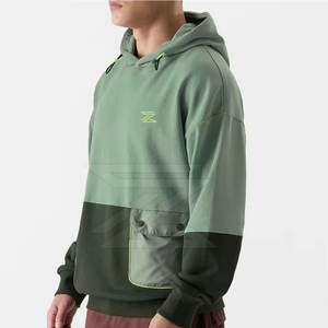 Sweat à capuche oversize pour homme, coupe ample, pull décontracté, streetwear, manches longues, jersey tricoté uni, haute qualité - Product Image 2