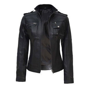 Pantalones Cortos de Motocicleta Unisex ZULARI IMPEX de Cuero Genuino Negro con Múltiples Bolsillos, Detalles con Cremallera, Cuello con Capucha, Ecológicos y Ligeros - Product Image 3