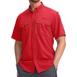 Camisetas de Pesca de Diseño Moderno, Ajuste Cómodo, Tela Elástica, Transpirable, Spandex y Algodón, para Hombre - Product Image 1