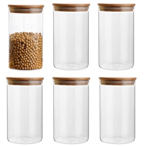 Verres en forme de canette en verre borosilicate résistant à la chaleur et au froid, type Mason Jar, verres à bière, steins, avec couvercles en bambou et pailles, vente en gros - Product Image 2