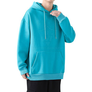 Modern Street Style Oversized Cotton Blended Hoodie For Men Athletic Casual Pullover With Comfortable Loose <b>Fit</b> Design - Product Image 6