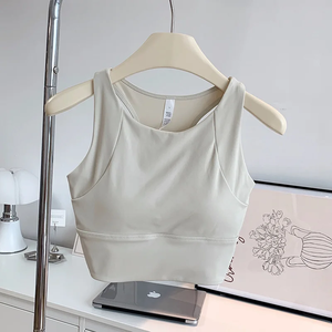 All-in-<b>one</b> Shock-proof Compact Sports Vest Running Breathable Full-<b>cup</b> Yoga Vest Gym Clothing Summer New Fitness Bra - Product Image 4