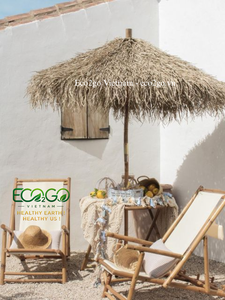 Tropical Thatch Foldable Umbrella | Eco-Friendly Outdoor Furniture for Resorts Hotels & Poolside Spaces | Custom Size - Product Image 6