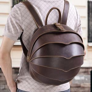 Mochila Vintage de Cuero Genuino Crazy Horse, Bolso de Viaje Impermeable, Mochila Unisex para Actividades al Aire Libre - Product Image 1