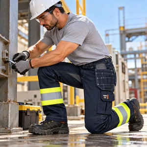 Pantalon de travail en coton et polyester, pantalon de sécurité de haute qualité, vêtements de travail industriels, pantalon de sécurité pour la construction, fabrication OEM - Product Image 6