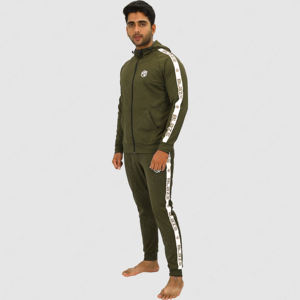 Survêtement de jogging à capuche pour homme brodé sur mesure deux pièces Streetwear veste pantalon ensemble avec bande latérale pour l'hiver - Product Image 2