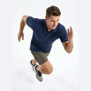 100% Polyester Spandex Anti Bacterial Breathable Shorts Sleeve Three Button Collar T <b>Shirts</b> for Youth Muscle Fit Athletic Polos - Product Image 5