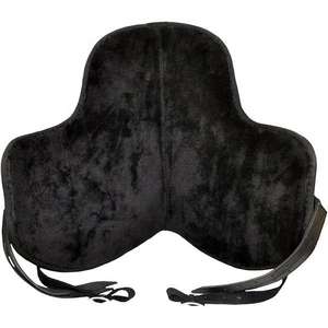 Silla de Doma Ligera Negra con Estructura de Madera, Asiento Acolchado Suave, Correas de Estribo Ajustables y Material Sintético Duradero - Product Image 3