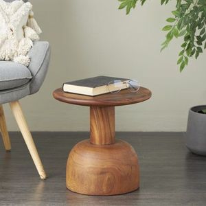 Table d'appoint en bois détaillée, mettant en valeur un savoir-faire raffiné pour des présentations de meubles intérieurs élégants - Product Image 6