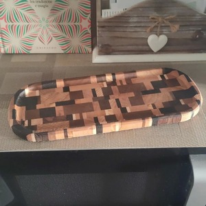 Bandeja de Madera de Acacia con Vetas de Madera, Rectangular, para Servir Café, Té, Desayuno, Decorativa, Rústica - Product Image 4