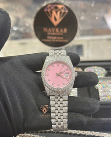 Reloj de Diamantes para Mujer con Moissanita VVS en Plata de Ley 925, Perfecto para Fiestas de Lujo, Disponible a Precio de Exportación - Product Image 2